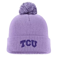 NCAA Nike TCU Horned Frogs Tonal Peak Cuffed Knit Hat with Pom