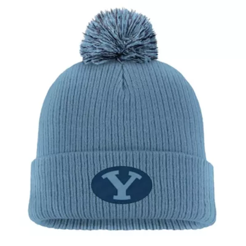 NCAA Nike BYU Cougars Tonal Peak Cuffed Knit Hat with Pom