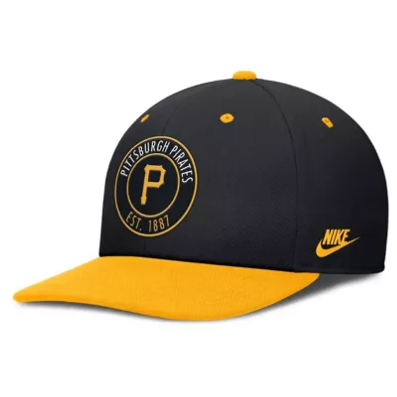 MLB Nike Black/Gold Pittsburgh Pirates Cooperstown Collection Pro Dri-FIT Snapback Hat