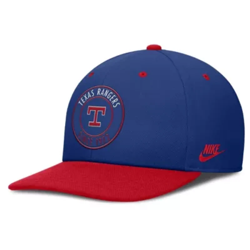 MLB Nike Royal/Red Texas Rangers Cooperstown Collection Pro Dri-FIT Snapback Hat