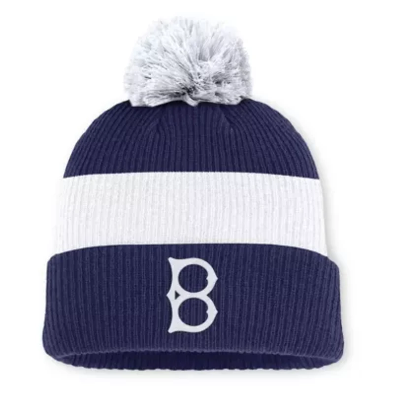 Cooperstown Teams Nike Brooklyn Dodgers Cooperstown Collection Peak Standard Cuffed Knit Hat with Pom