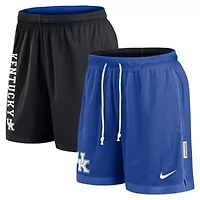 NCAA Nike Royal/Black Kentucky Wildcats Courtside Standard Issue Dri-FIT Reversible Shorts