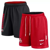 NCAA Nike Scarlet/Black Ohio State Buckeyes Courtside Standard Issue Dri-FIT Reversible Shorts
