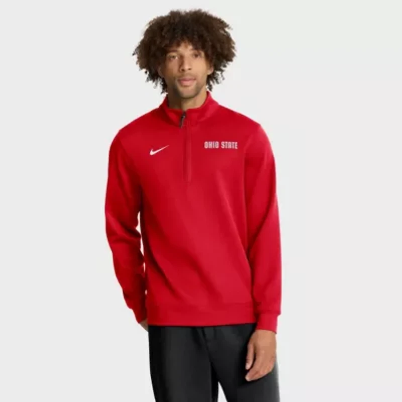 NCAA Nike Ohio State Buckeyes 2025 Coaches Premium Dri-FIT Half-Zip Pullover