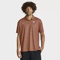 NCAA Nike Burnt Texas Longhorns 2025 Coaches Premium Tour Stripe Dri-FIT Polo
