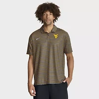 NCAA Nike West Virginia Mountaineers 2025 Coaches Premium Tour Stripe Dri-FIT Polo