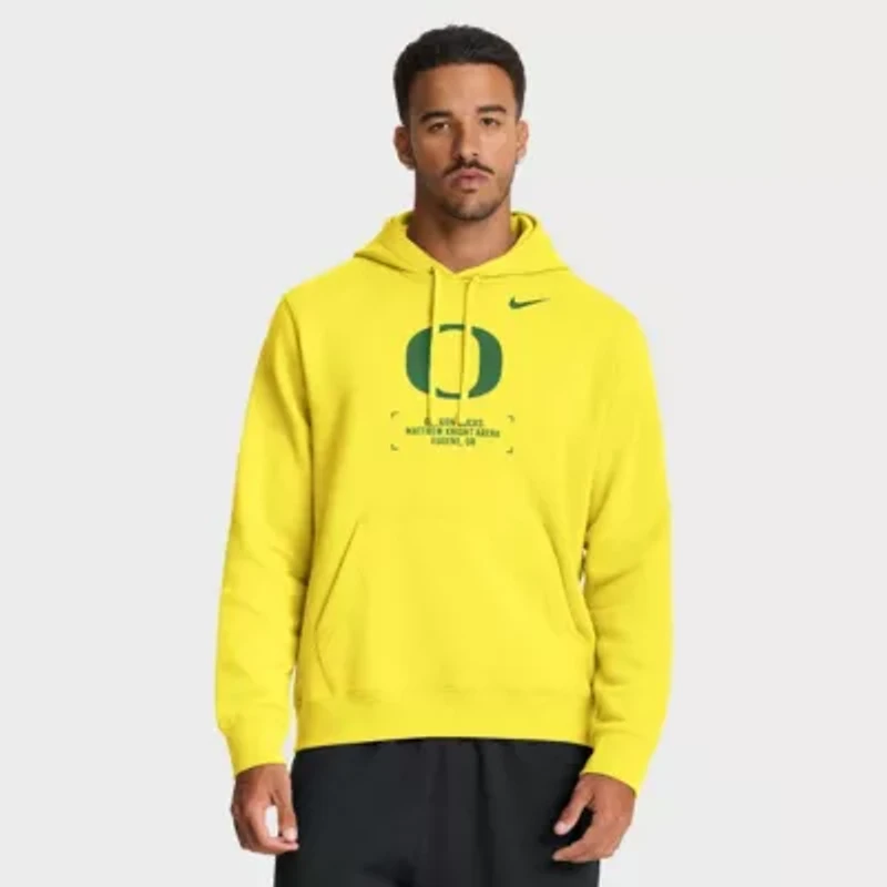 NCAA Nike Oregon Ducks Basketball Two-Hit Club Fleece Pullover Hoodie