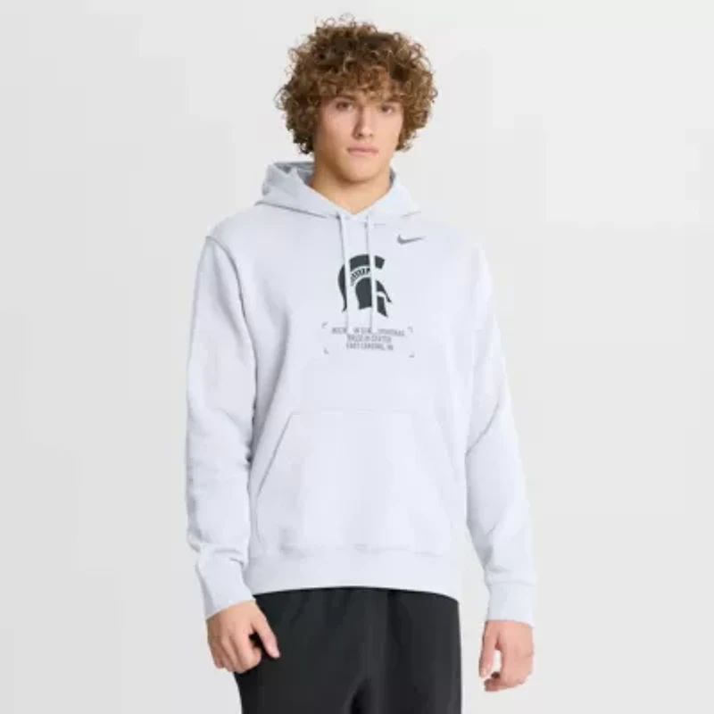 NCAA Nike Michigan State Spartans Basketball Two-Hit Club Fleece Pullover Hoodie