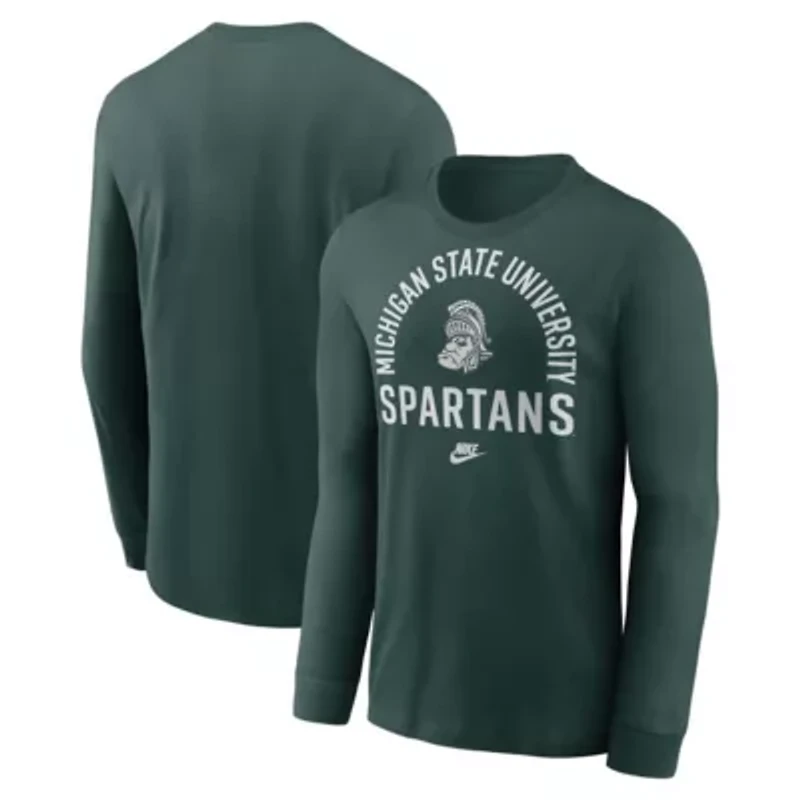 NCAA Nike Michigan State Spartans Legacy Arched Logo Long Sleeve T-Shirt