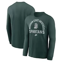 NCAA Nike Michigan State Spartans Legacy Arched Logo Long Sleeve T-Shirt