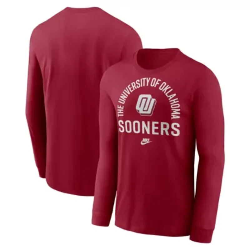NCAA Nike Oklahoma Sooners Legacy Arched Logo Long Sleeve T-Shirt