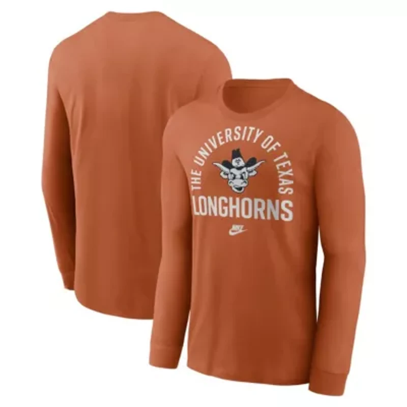 NCAA Nike Texas Longhorns Legacy Arched Logo Long Sleeve T-Shirt