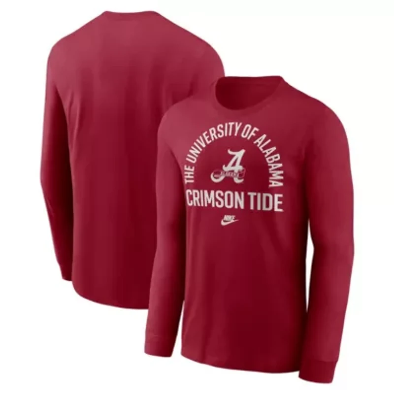 Alabama Crimson Tide NCAA Nike Legacy Arched Logo Long Sleeve T-Shirt
