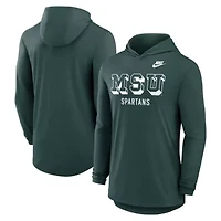 NCAA Nike Michigan State Spartans Legacy Tri-Blend Dri-FIT Long Sleeve Hoodie T-Shirt