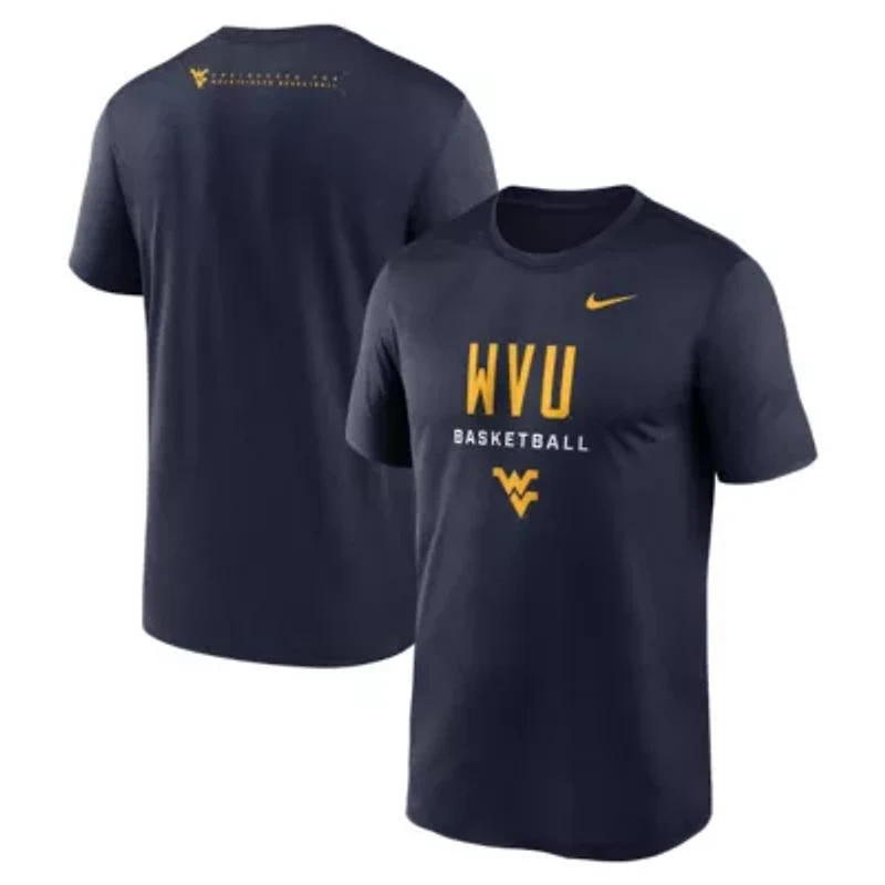 NCAA Nike West Virginia Mountaineers 2025 Courtside Basketball Legend Dri-FIT T-Shirt