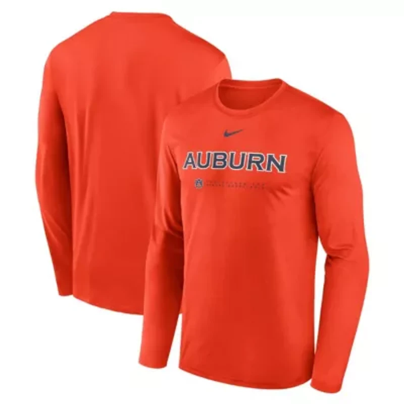 NCAA Nike Auburn Tigers 2025 Courtside Basketball Shootaround Legend Dri-FIT Long Sleeve T-Shirt