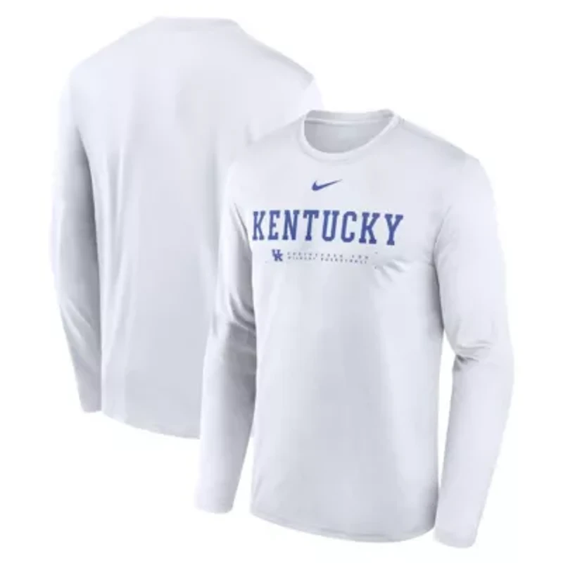 NCAA Nike Kentucky Wildcats 2025 Courtside Basketball Shootaround Legend Dri-FIT Long Sleeve T-Shirt