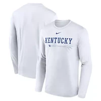 NCAA Nike Kentucky Wildcats 2025 Courtside Basketball Shootaround Legend Dri-FIT Long Sleeve T-Shirt