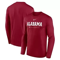 Alabama Crimson Tide NCAA Nike 2025 Courtside Basketball Shootaround Legend Dri-FIT Long Sleeve T-Shirt