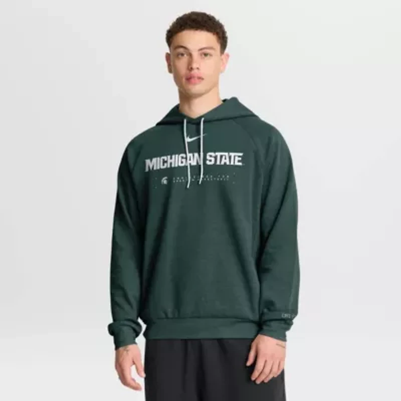 NCAA Nike Michigan State Spartans 2025 Courtside Basketball Practice Raglan Dri-FIT Hoodie