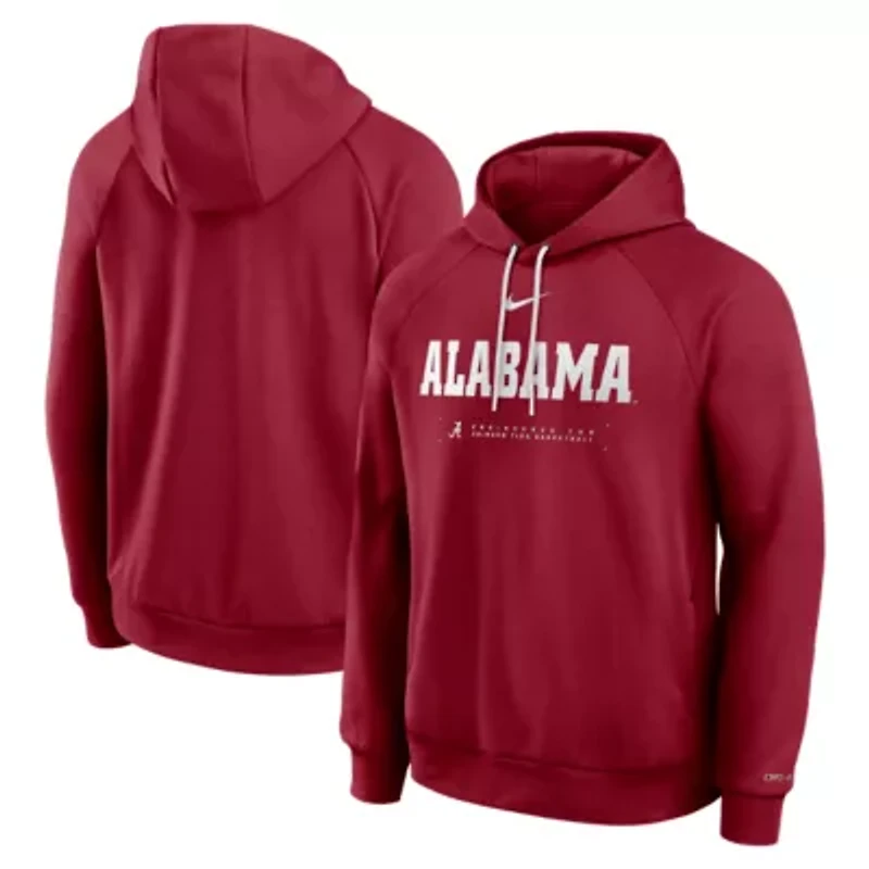 Alabama Crimson Tide NCAA Nike 2025 Courtside Basketball Practice Raglan Dri-FIT Hoodie