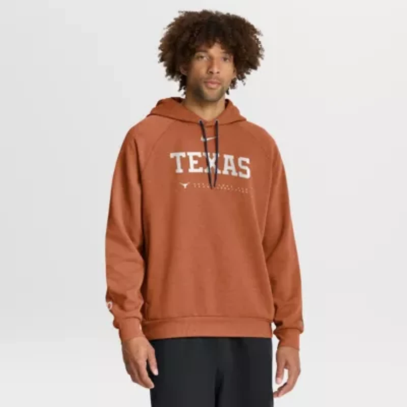 NCAA Nike Texas Longhorns 2025 Courtside Basketball Practice Raglan Dri-FIT Hoodie