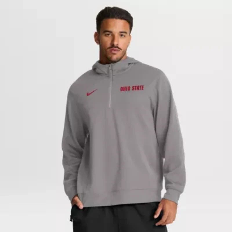 NCAA Nike Ohio State Buckeyes 2025 Coaches Premium Dri-FIT Quarter-Zip Hoodie
