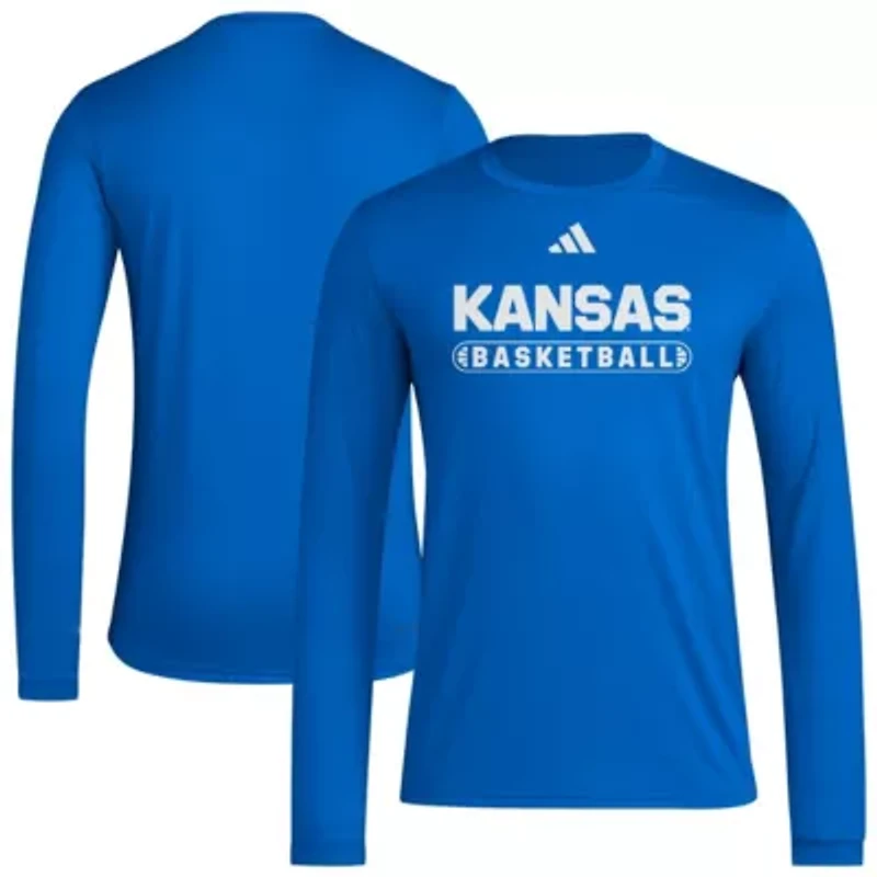 NCAA Kansas Jayhawks On-Court Pregame Long Sleeve T-Shirt