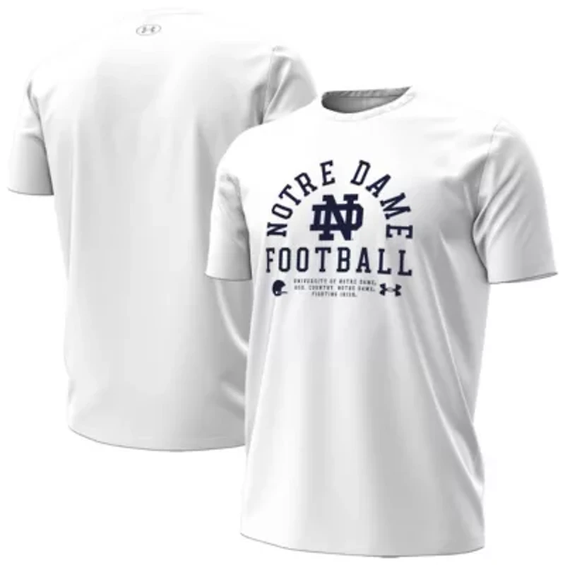 NCAA Under Armour Notre Dame Fighting Irish 2025 Sideline Football Performance T-Shirt