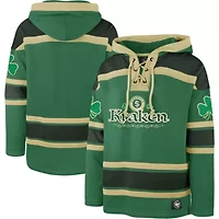 NHL Kelly Seattle Kraken St. Patrick's Day McLucky Superior Lacer Pullover Hoodie
