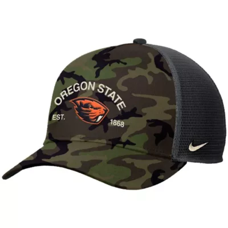 NCAA Nike Oregon State Beavers 2025 Military Appreciation Rise Adjustable Trucker Hat