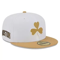 NBA White/Gold Boston Celtics 2025/26 City Edition 59FIFTY Fitted Hat