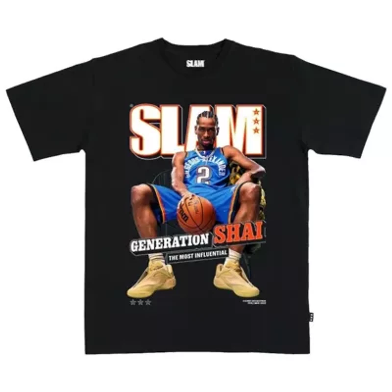NBA Unisex SLAM Shai Gilgeous-Alexander Oklahoma City Thunder February/March 2025 Cover Graphic T-Shirt