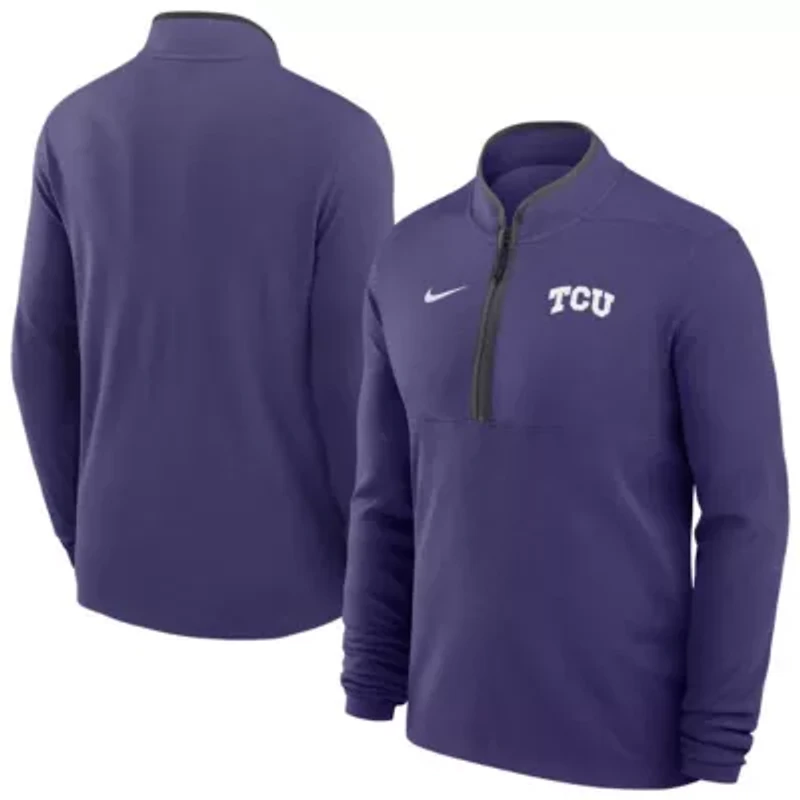 NCAA Nike TCU Horned Frogs Basketball Victory Dri-FIT Half-Zip Pullover