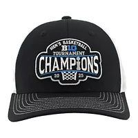 NCAA Unisex Black/White Michigan Wolverines 2025 Big Ten Basketball Conference Tournament s Locker Room Adjustable Trucker Hat