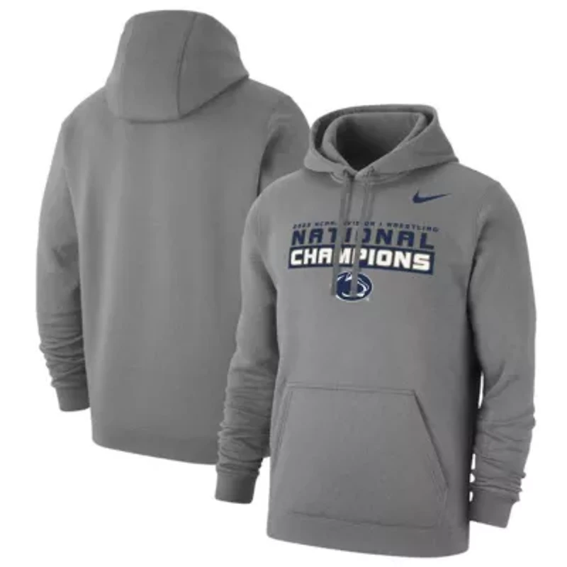 NCAA Nike Penn State Nittany Lions 2025 Wrestling National s Club Fleece Pullover Hoodie