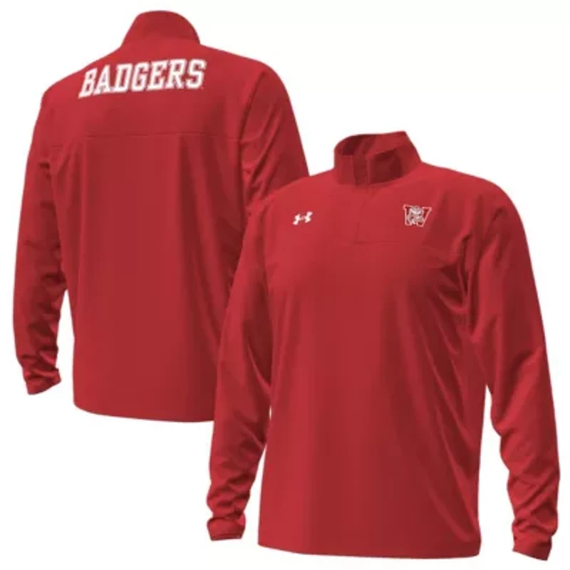 NCAA Under Armour Wisconsin Badgers 1980 Throwback Game Quarter-Zip Sweatshirt