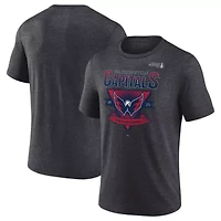 NHL Fanatics Washington Capitals 2025 Stanley Cup Playoffs Crossbar Tri-Blend T-Shirt