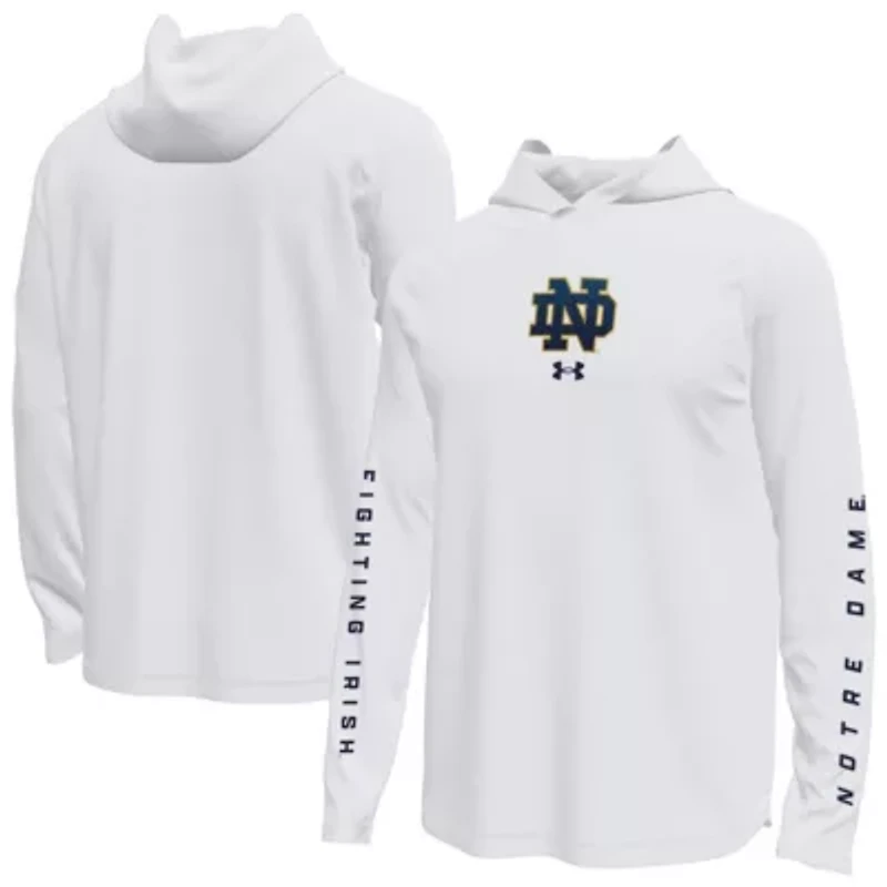 NCAA Under Armour Notre Dame Fighting Irish Tech Stretch Long-Sleeve Hooded T-Shirt