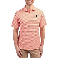 Miami (FL) Hurricanes NCAA Virtue Eco Pique Stripe Recycled DryTec Polo