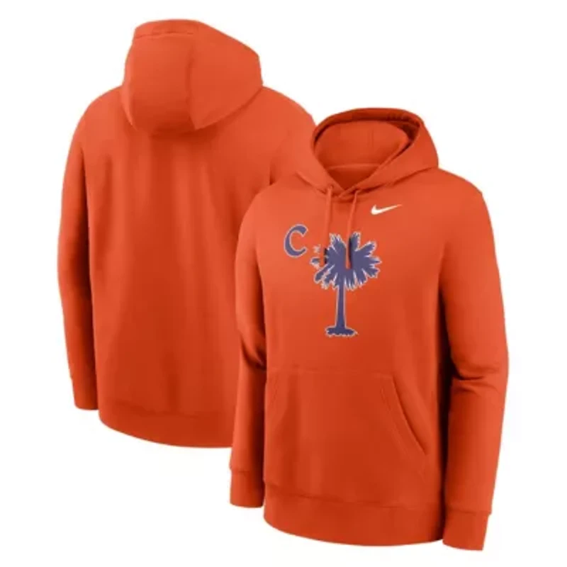 NCAA Nike Clemson Tigers Palmetto C Club Fleece Pullover Hoodie