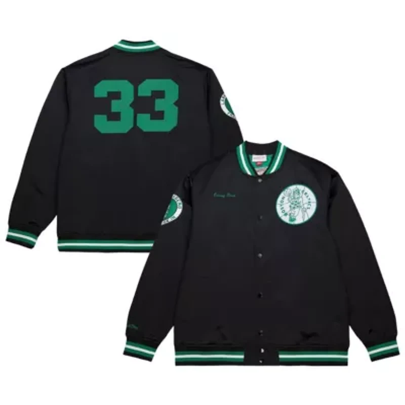 NBA Larry Bird Boston Celtics Legends Full-Snap Satin Jacket