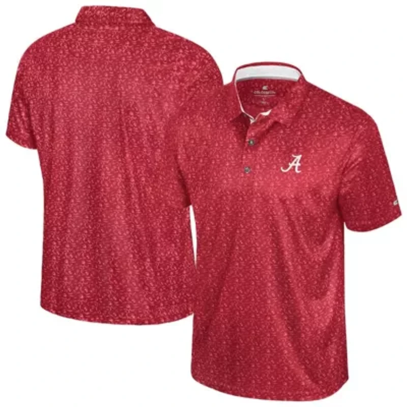 Alabama Crimson Tide NCAA Football Print Polo