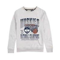 Connecticut Huskies NCAA UConn 2025 Basketball National s Tri-Blend Pullover Sweatshirt