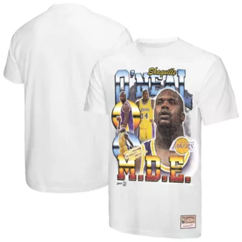 NBA Shaquille O'Neal Los Angeles Lakers Commemorative Collage T-Shirt