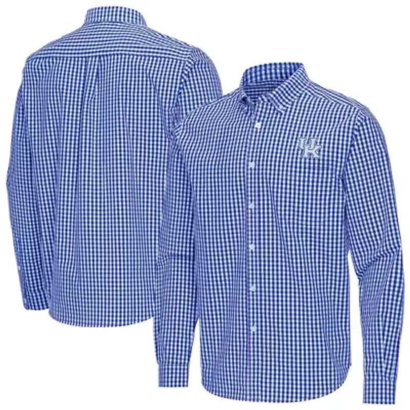 NCAA Kentucky Wildcats Ellis Woven Tri-Blend Long Sleeve Button-Down Shirt