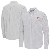 NCAA Texas Longhorns Ellis Woven Tri-Blend Long Sleeve Button-Down Shirt