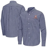 NCAA Virginia Cavaliers Ellis Woven Tri-Blend Long Sleeve Button-Down Shirt