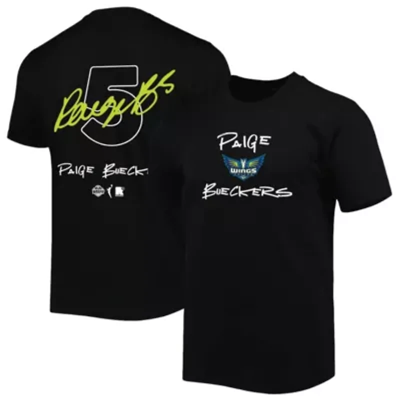 WNBA Unisex Paige Bueckers Dallas Wings 2025 Draft Name & Number T-Shirt