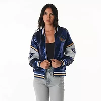 NBA Unisex Golden State Warriors Sequin Bomber Full-Zip Jacket